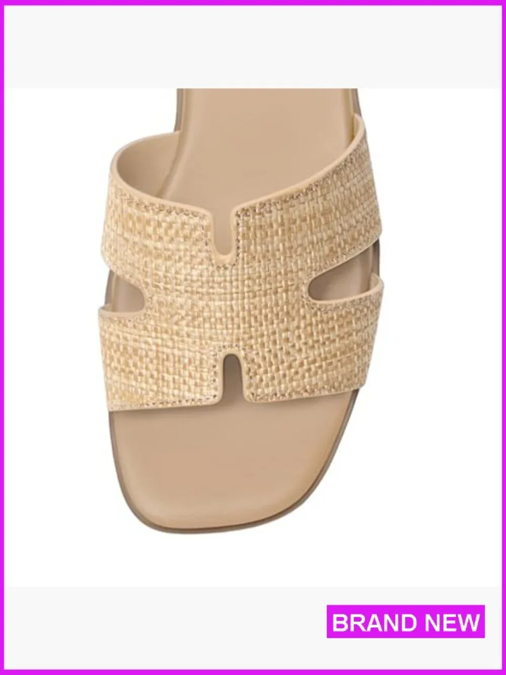 Women's Dressy Flat Slide Sandals Comfortable Slip On Leather Sandals Chic